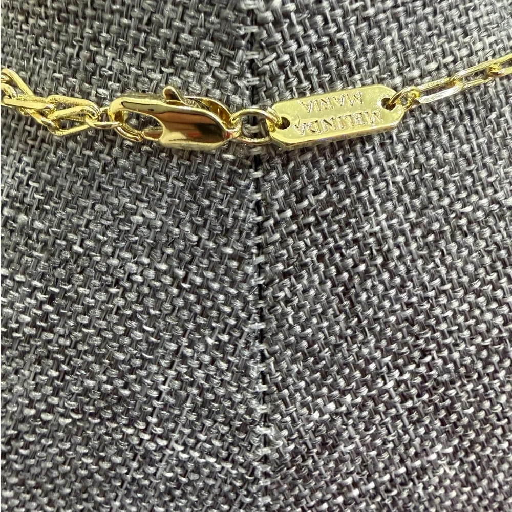Melinda Maria Drop of Perfection Necklace Gold|White Diamondettes - Picture 5 of 6